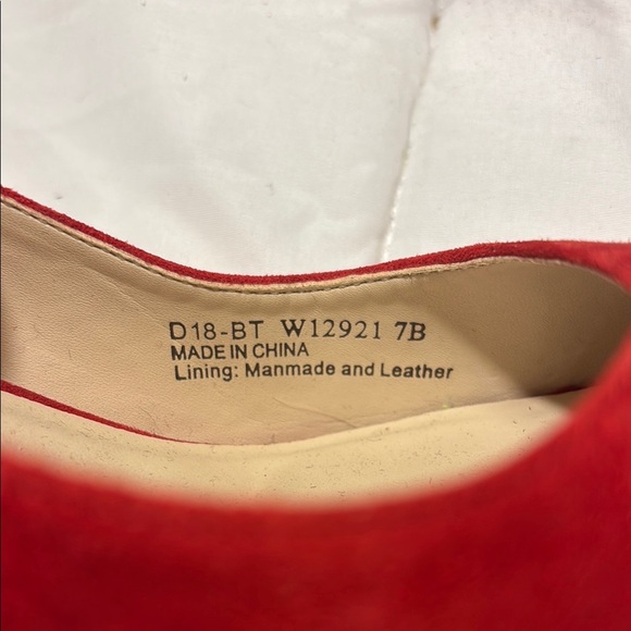 Cole Haan Red Suede (Leather) Lacey Wedge Heels - Picture 5 of 8